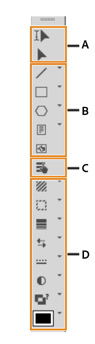 Barre d’outils Graphiques dans FrameMaker