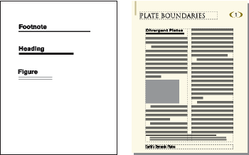 La page de référence stocke des graphiques fréquemment utilisés que vous pouvez positionner de manière cohérente dans un document