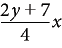 Résultat lorsque le point d’insertion est après l’équation ou que l’équation entière est sélectionnée
