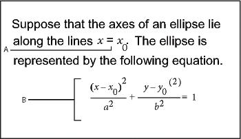 Équation intégrée avec du texte et comme affichage