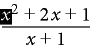 Avant d'effectuer une division longue dans une fraction contenant un polynôme en numérateur et en dénominateur