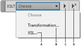 Barre d’outils XSLT dans FrameMaker
