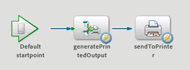 「generatePrintedOutput」操作と「sendtoPrinter」操作