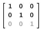 Matrix クラスのプロパティのマトリックス表記