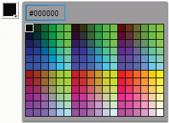 濃いグレーの Background スキンが適用された ColorPicker