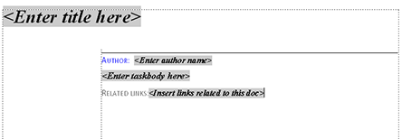 バナーテキストは文書内のエレメントを操作するための視覚的な手掛かりとして機能します