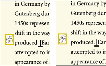 Anchor framewithzerodistanceandnegativedistance from column