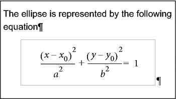 表示数式の周囲の枠の縮小