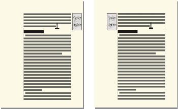 ページの外側に配置されたアンカー枠と、ページの内側に配置されたアンカー枠