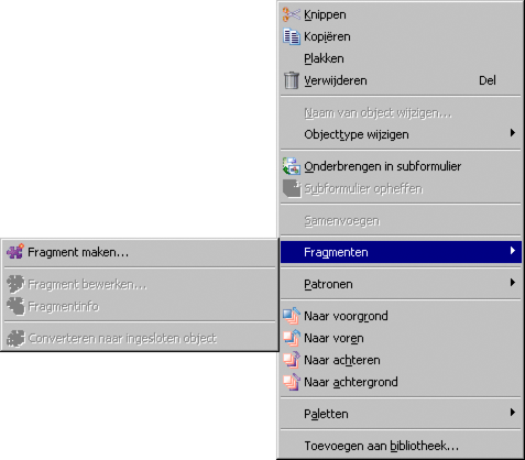 Afbeelding van opdracht Fragment maken.