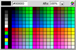 Selektor koloru w oknie dialogowym Wybierz karnację