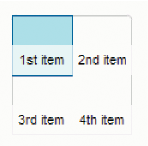 Componente TileList com a cor de capa Selected_Up modificada