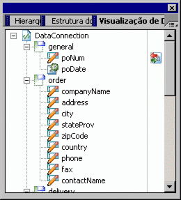 Um ícone será exibido próximo ao nó do vínculo.