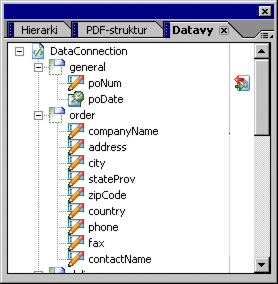 En ikon visas intill den bundna noden.