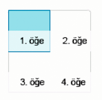 Değiştirilmiş Selected_Up kaplama rengi ile TileList bileşeni